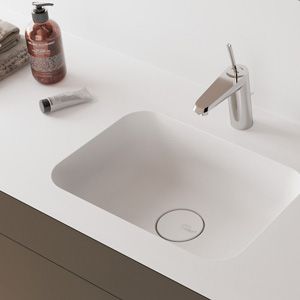 Reception γραφείων από Corian με λογότυπο εταιρείας — εικόνα 2